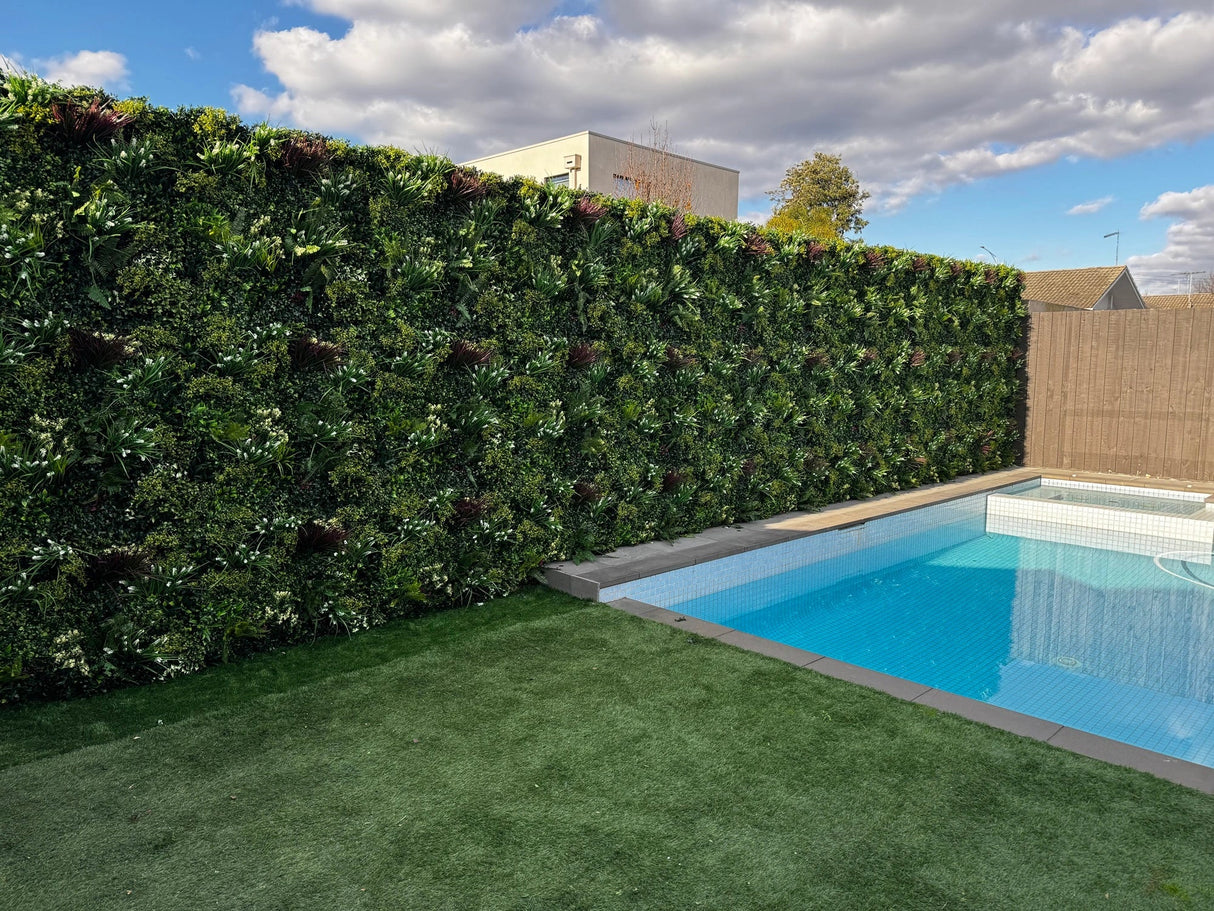 Ultra-Luxury Lush Spring Artificial Vertical Garden Green Wall 40" x 40" 11SQ FT Commercial Grade UV Resistant (Overstock Sale) from Designer Plants USA