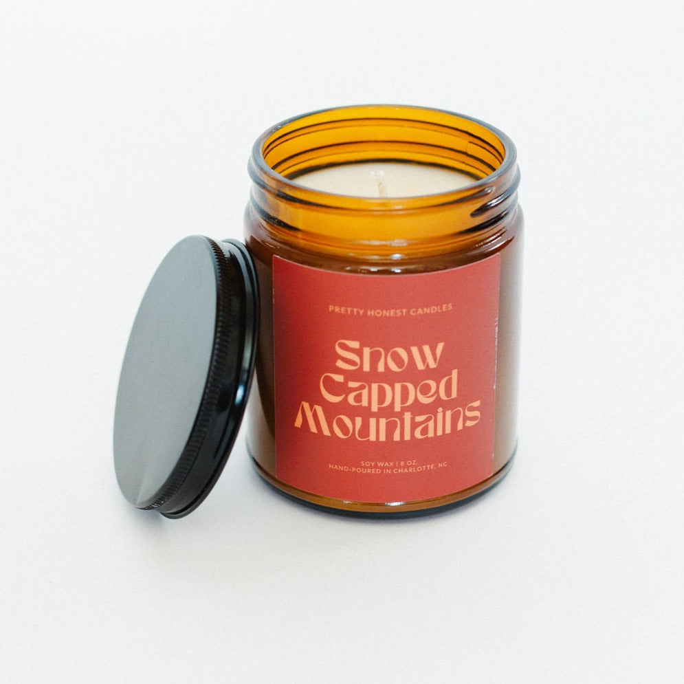 Mint Candle: Snow Capped Mountains Candle from Pretty Honest Candles