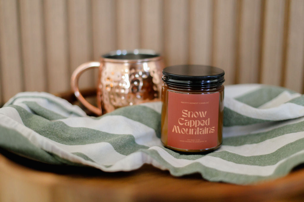Mint Candle: Snow Capped Mountains Candle from Pretty Honest Candles