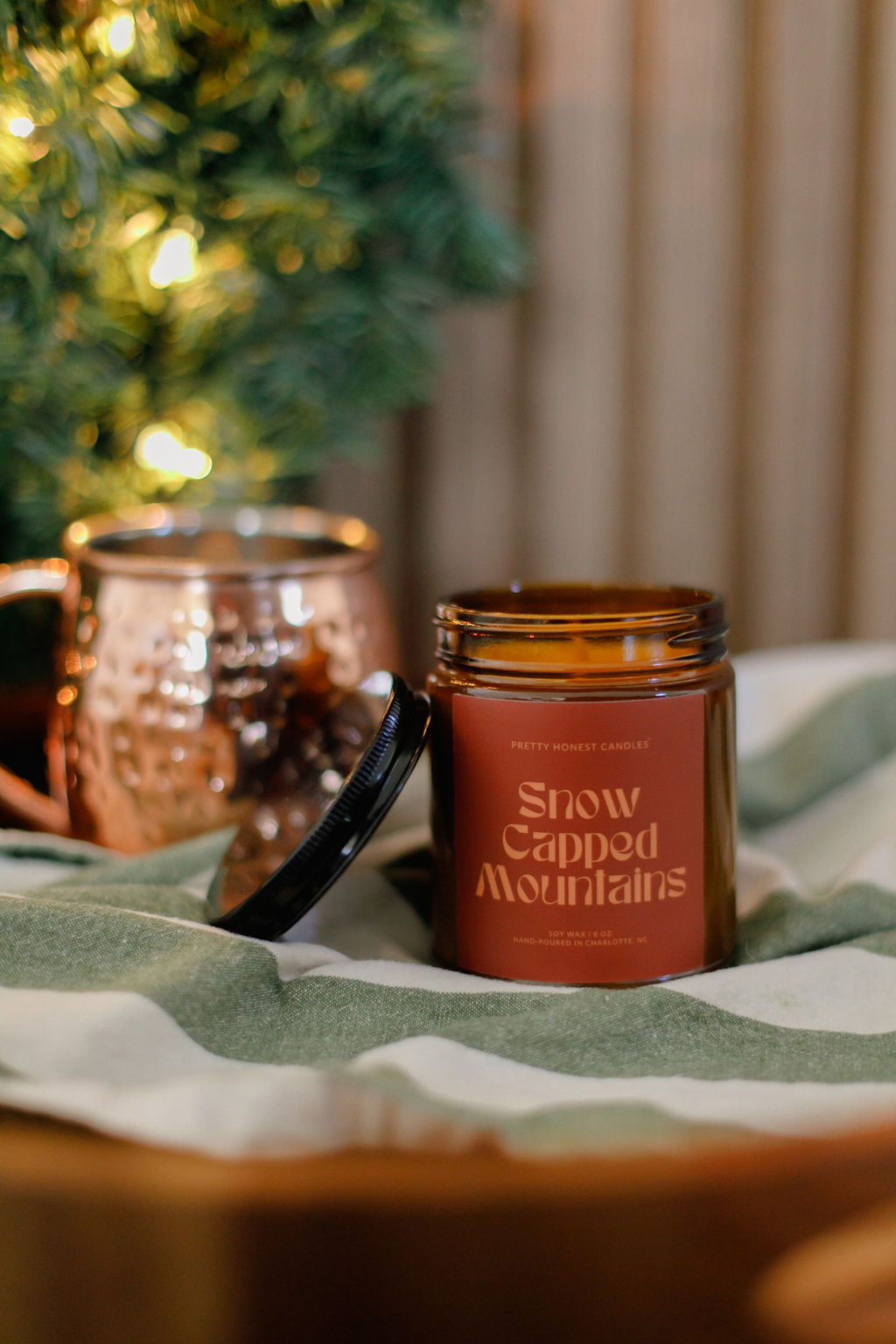 Mint Candle: Snow Capped Mountains Candle from Pretty Honest Candles