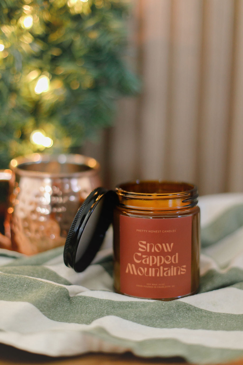 Mint Candle: Snow Capped Mountains Candle from Pretty Honest Candles