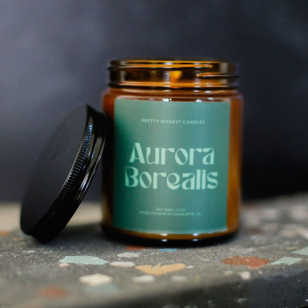 Cardamom Candle: Aurora Borealis Candle from Pretty Honest Candles
