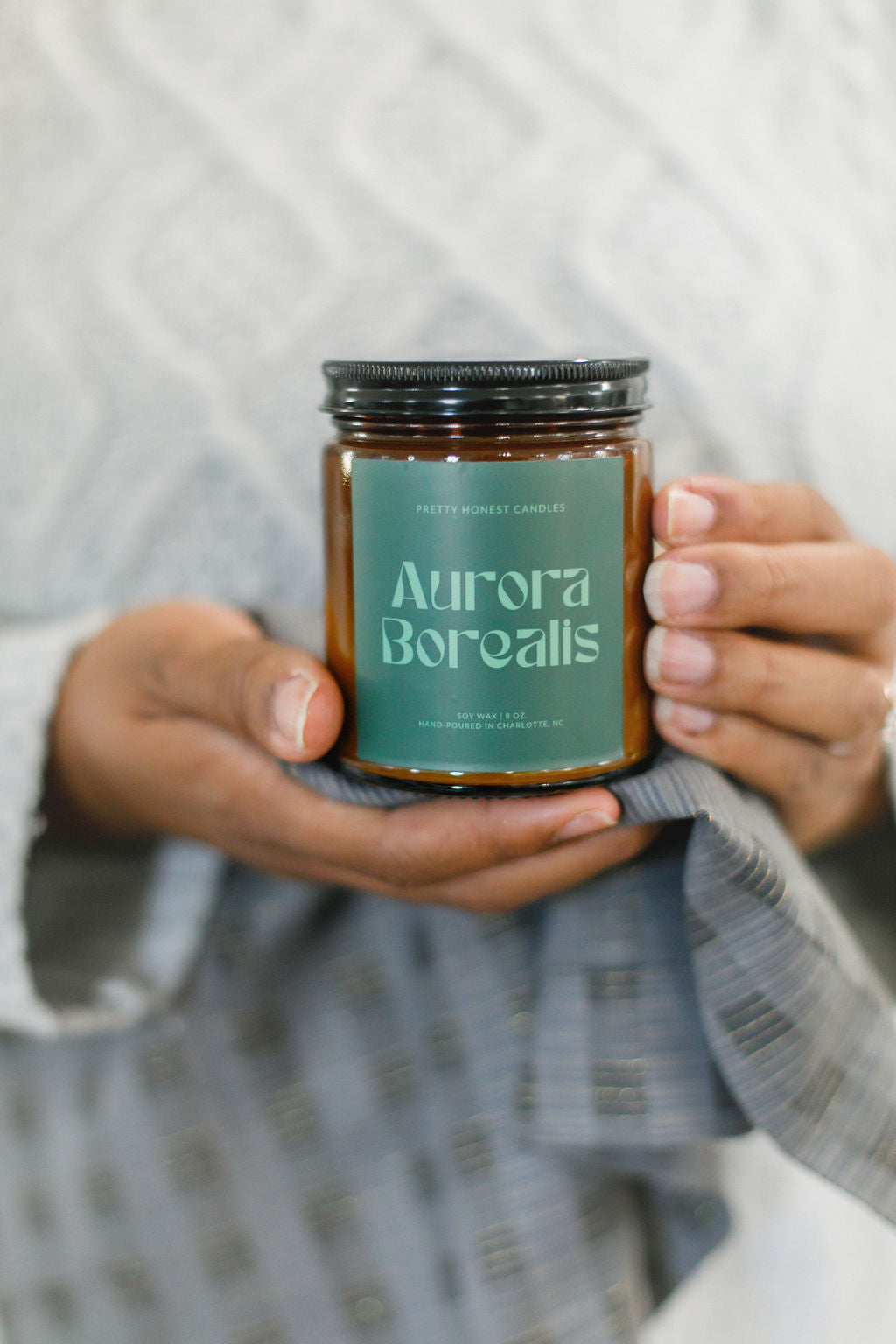 Cardamom Candle: Aurora Borealis Candle from Pretty Honest Candles