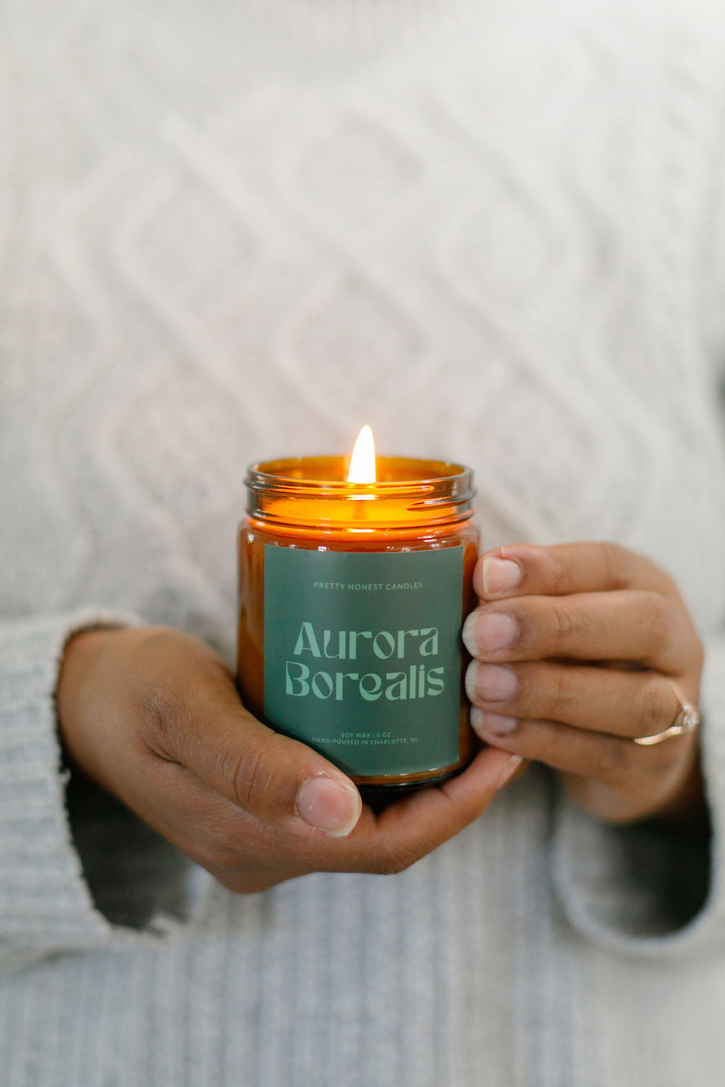 Cardamom Candle: Aurora Borealis Candle from Pretty Honest Candles