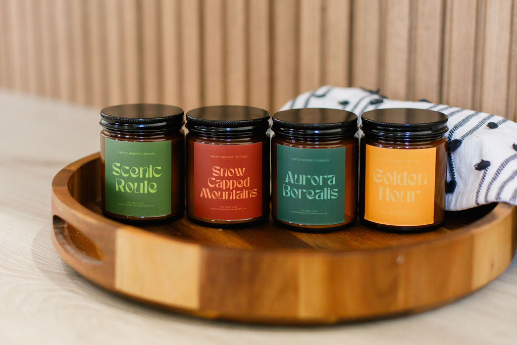Mint Candle: Snow Capped Mountains Candle from Pretty Honest Candles