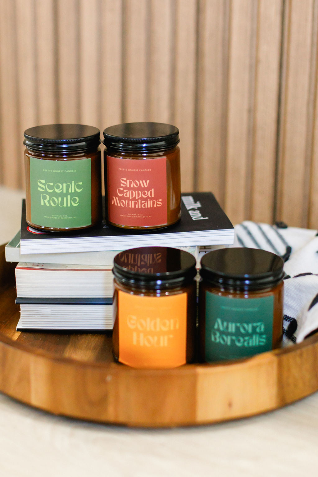 Mint Candle: Snow Capped Mountains Candle from Pretty Honest Candles
