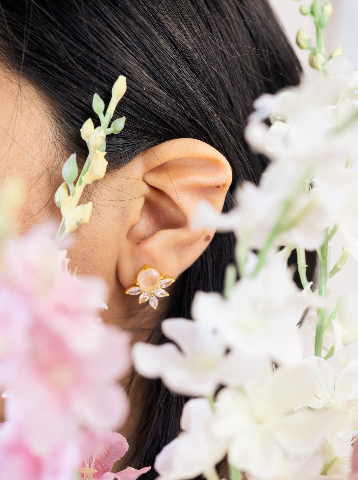 Blooming Fan Studs from Ash & Rose