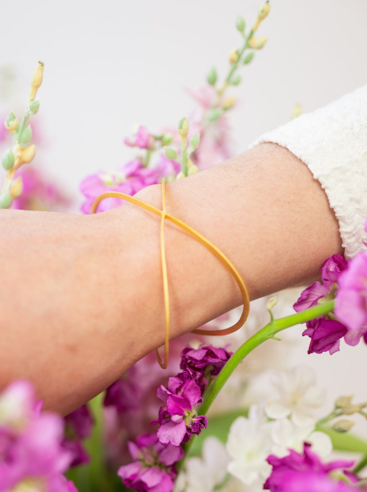 X Leaf Bangle Bracelet from Ash & Rose