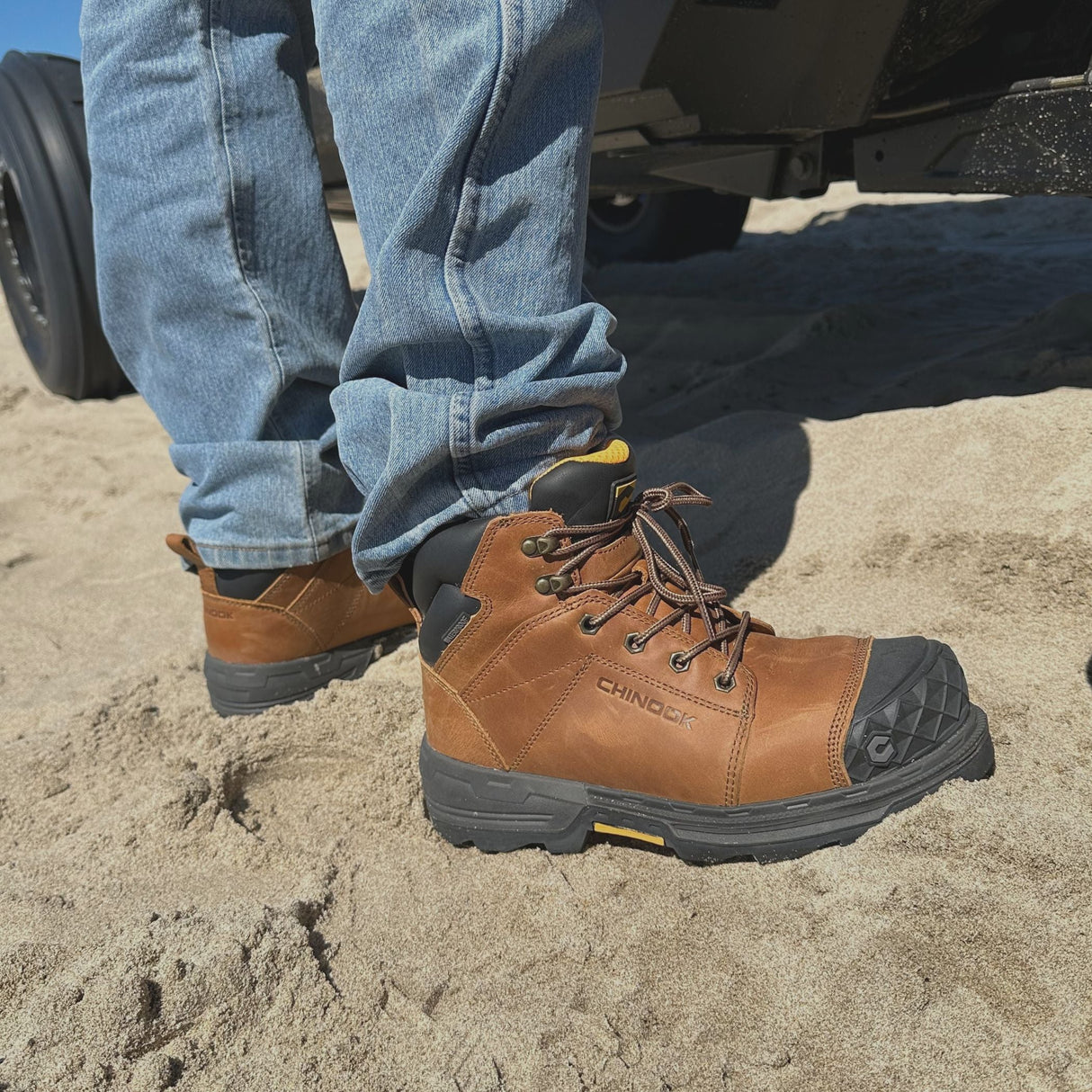 Maverick 6” Comp Toe Men’s Waterproof Work Boot - Wheat From Chinook Footwear
