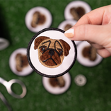 Pug Face Circle Patch from K9 Sport Sack