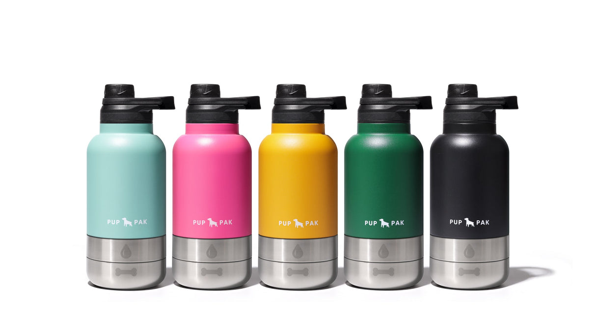 Pup Pak Dog Water Bottle with Detachable Bowls From Pup Pak