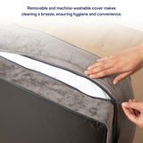 PupChill™ Cooling Bolster Dog Bed + Waterproof Blanket Bundle - Arctic Grey from Paw.com