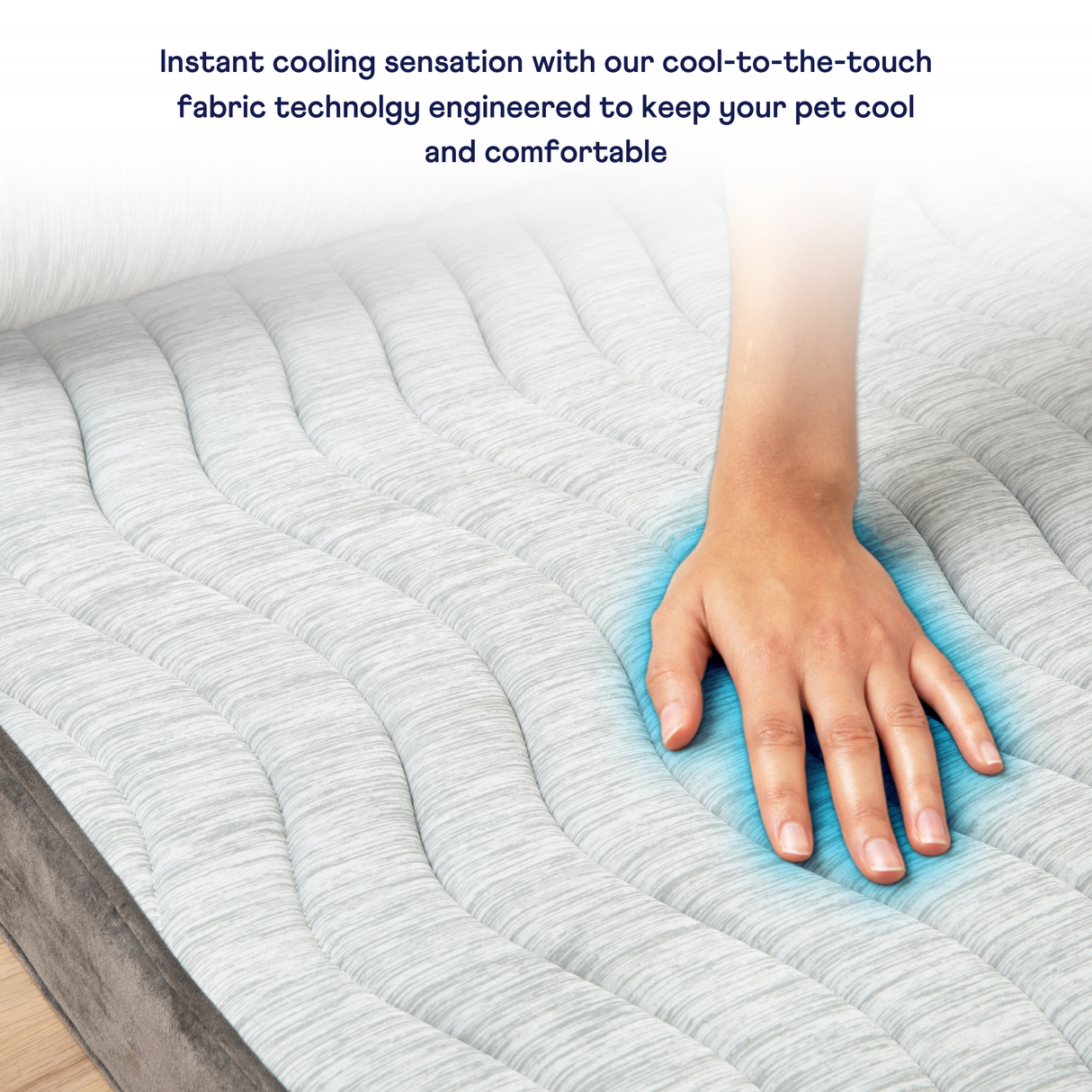 PupChill™ Cooling Bolster Dog Bed + Waterproof Blanket Bundle - Arctic Grey from Paw.com