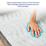 PupChill™ Cooling Bolster Dog Bed + Waterproof Blanket Bundle - Arctic Grey from Paw.com