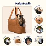 PupTote™ 3-in-1 Faux Leather Dog Carrier Bag - Black From Paw.com