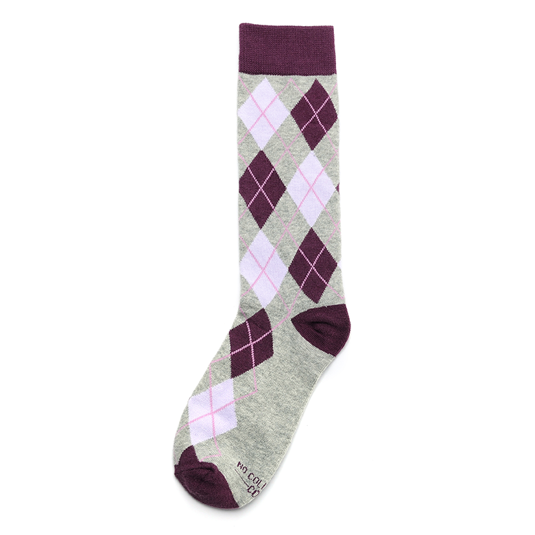 Purple and Grey Argyle Socks from No Cold Feet