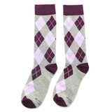 Purple and Grey Argyle Socks from No Cold Feet