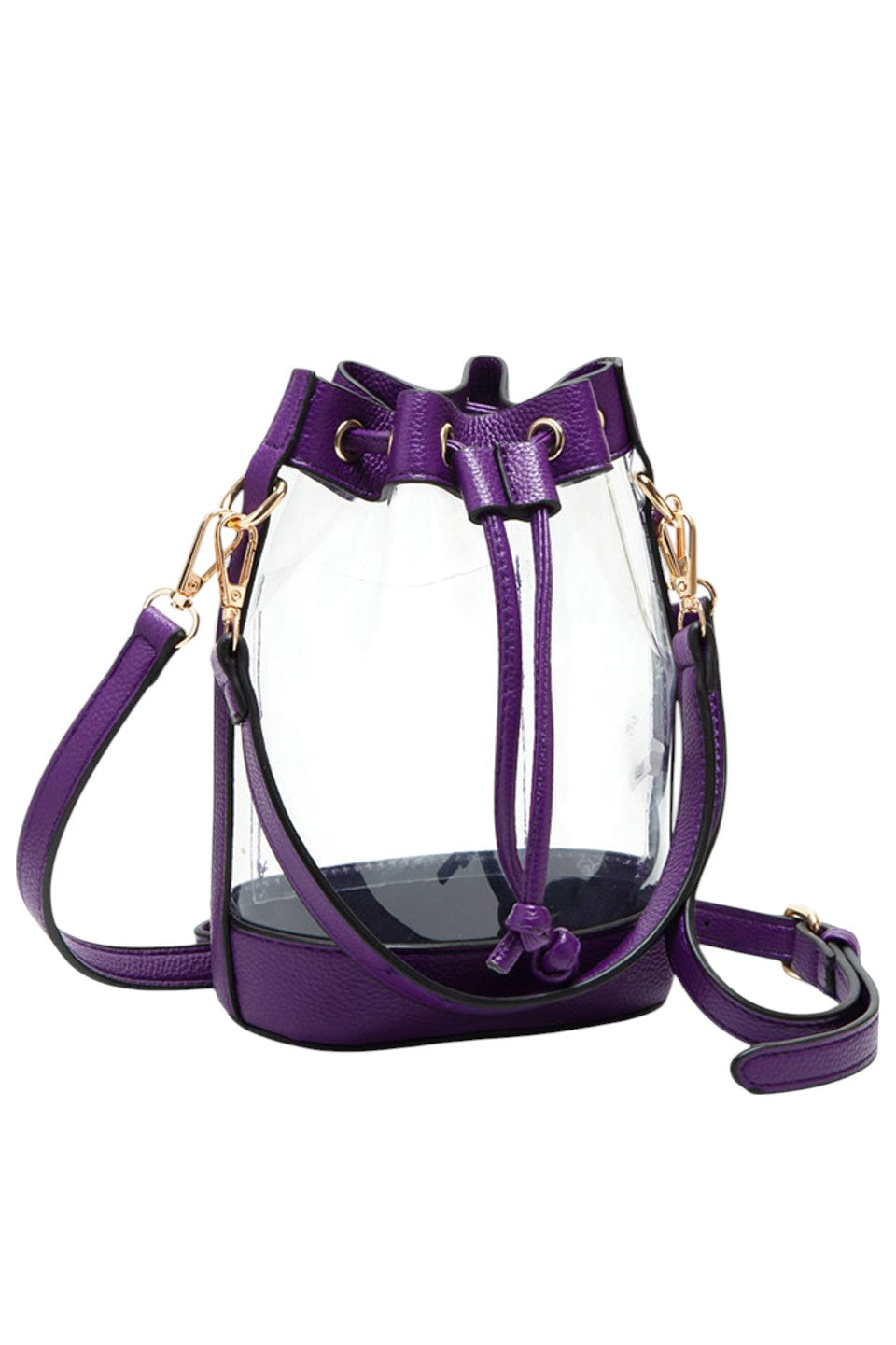 Clear Crossbody Stadium Bucket Bag from Madeline Love