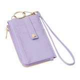 Faux Leather Basket Weave Flat Card Holder Wallet with Wristlet  from Madeline Love