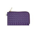Faux Leather Basket Weave Flat Card Holder Wallet with Wristlet  from Madeline Love