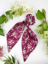 Purple Satin Scarf Scrunchie from Ash & Rose