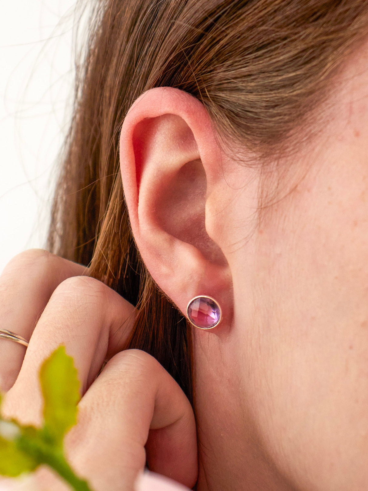 Pebble Stud Earrings - Silver from Ash & Rose
