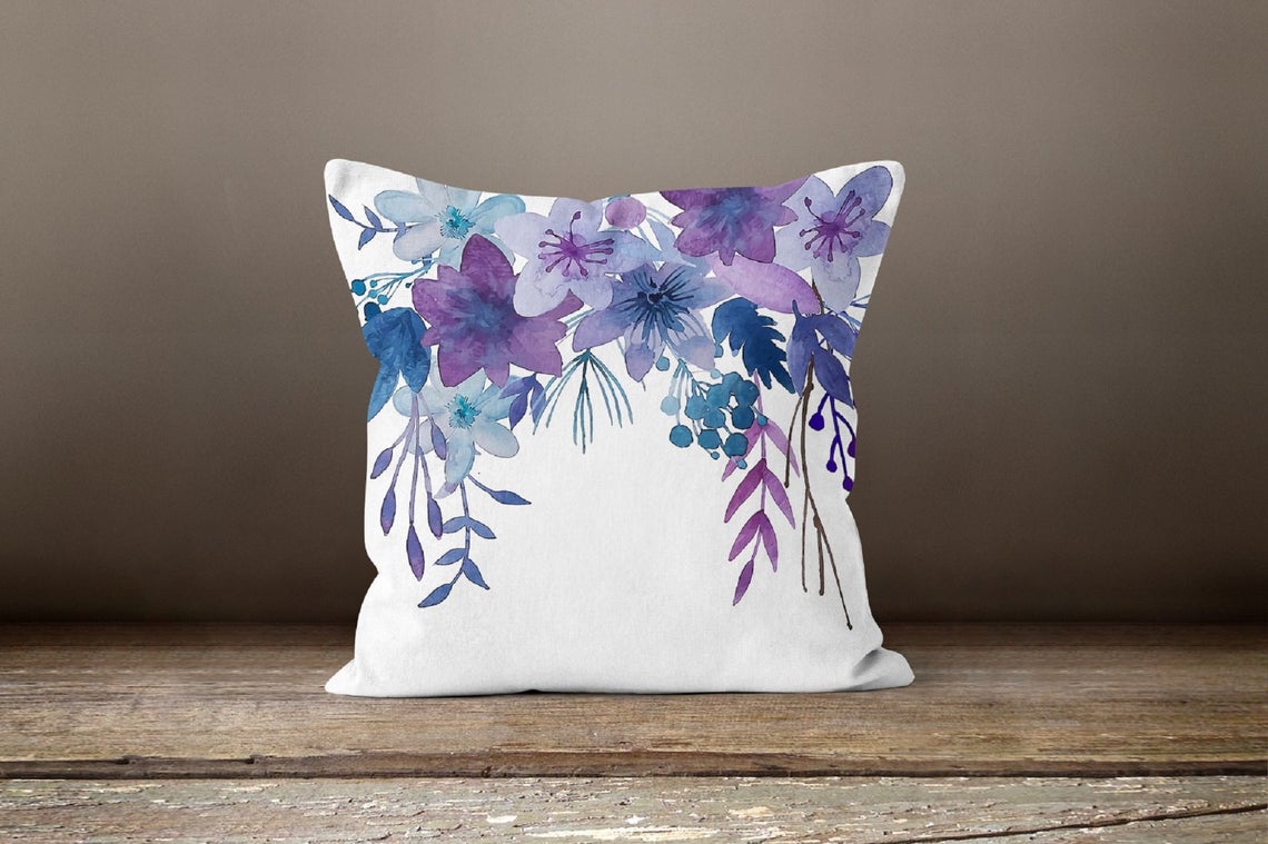 Purple Floral Cushion Covers from Moderny