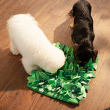 Dog Puzzle Grass Sniffle Mat - Hide, Seek, Feast! (Green) From PuzzleFeeder - Slower than a slow feeder
