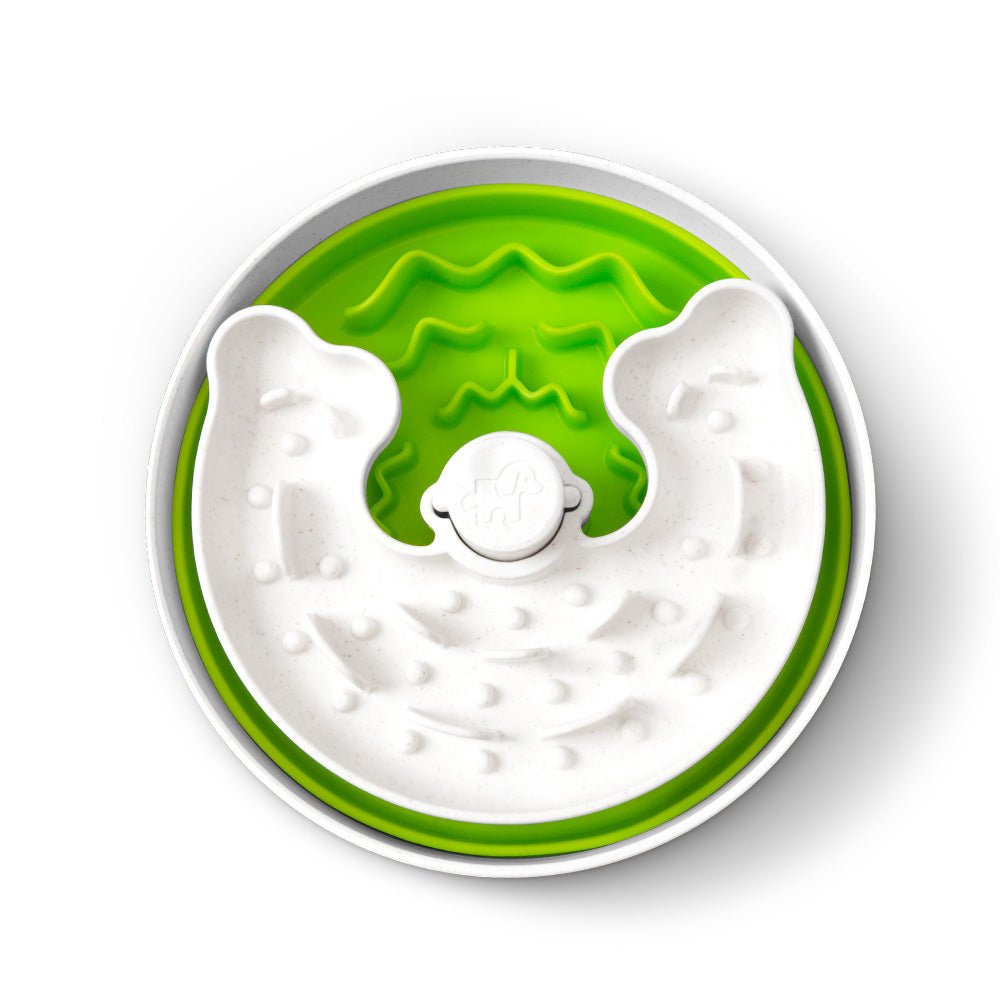 Puzzle Feeder™ Junior - Slower than a Slow Feeder - for S/M Dogs(Green) From PuzzleFeeder - Slower than a slow feeder