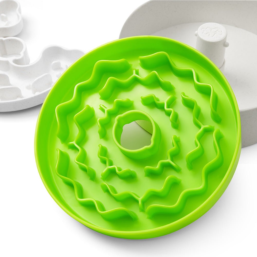 Puzzle Feeder™ Junior - Slower than a Slow Feeder - for S/M Dogs(Green) From PuzzleFeeder - Slower than a slow feeder