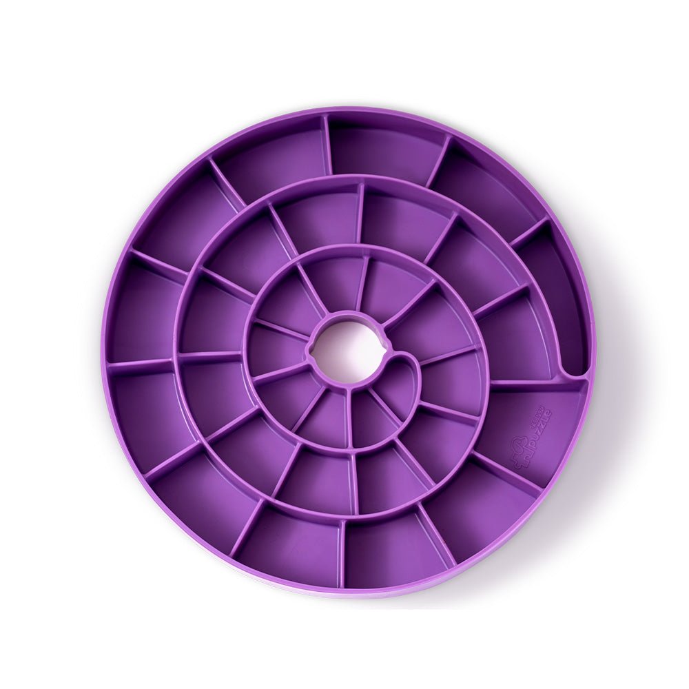 Puzzle Feeder™ Swirl - Slower than a Slow Feeder - For Dogs (Purple) From PuzzleFeeder - Slower than a slow feeder