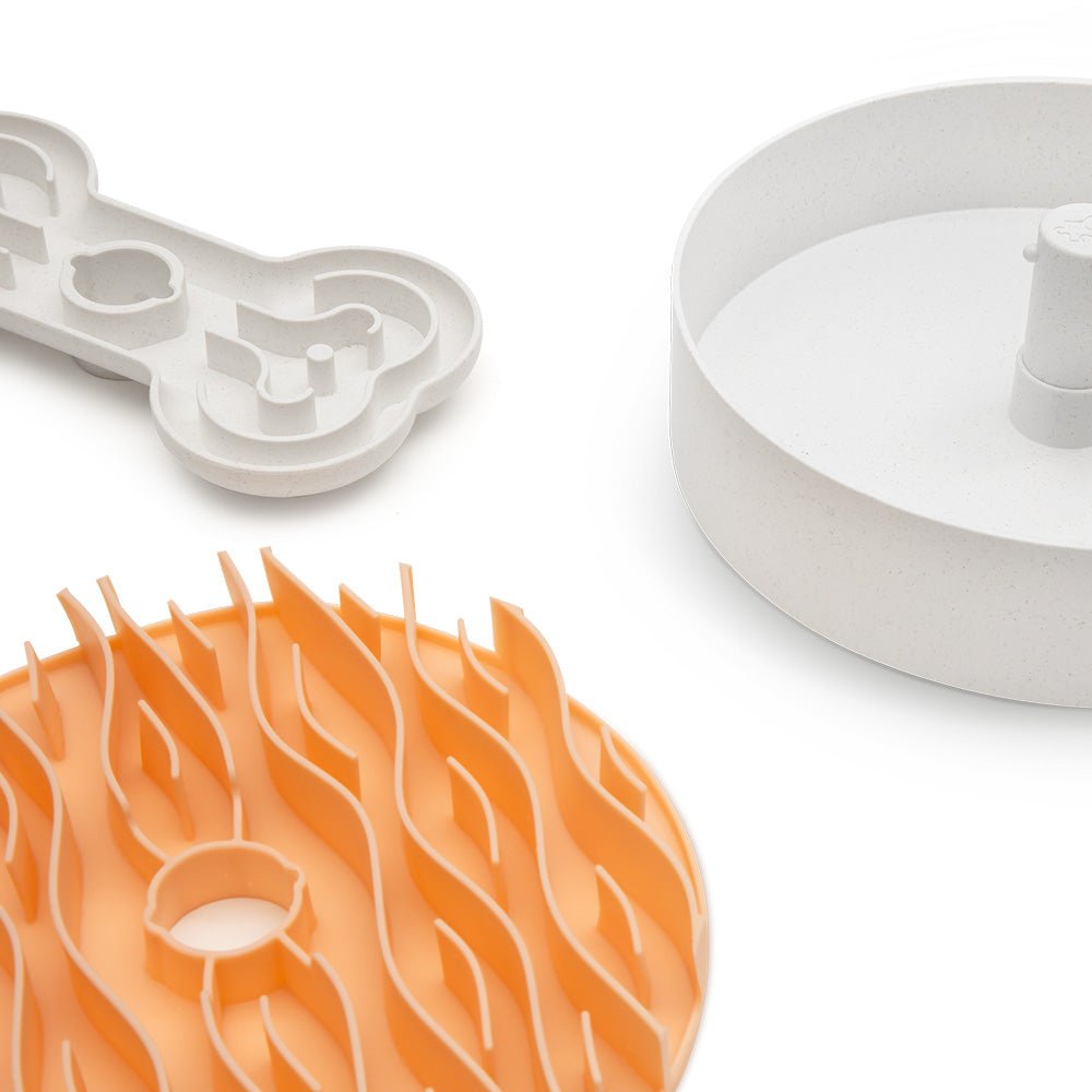 Puzzle Feeder™ Wave - Slower than a Slow Feeder - For Dogs (Pink) From PuzzleFeeder - Slower than a slow feeder