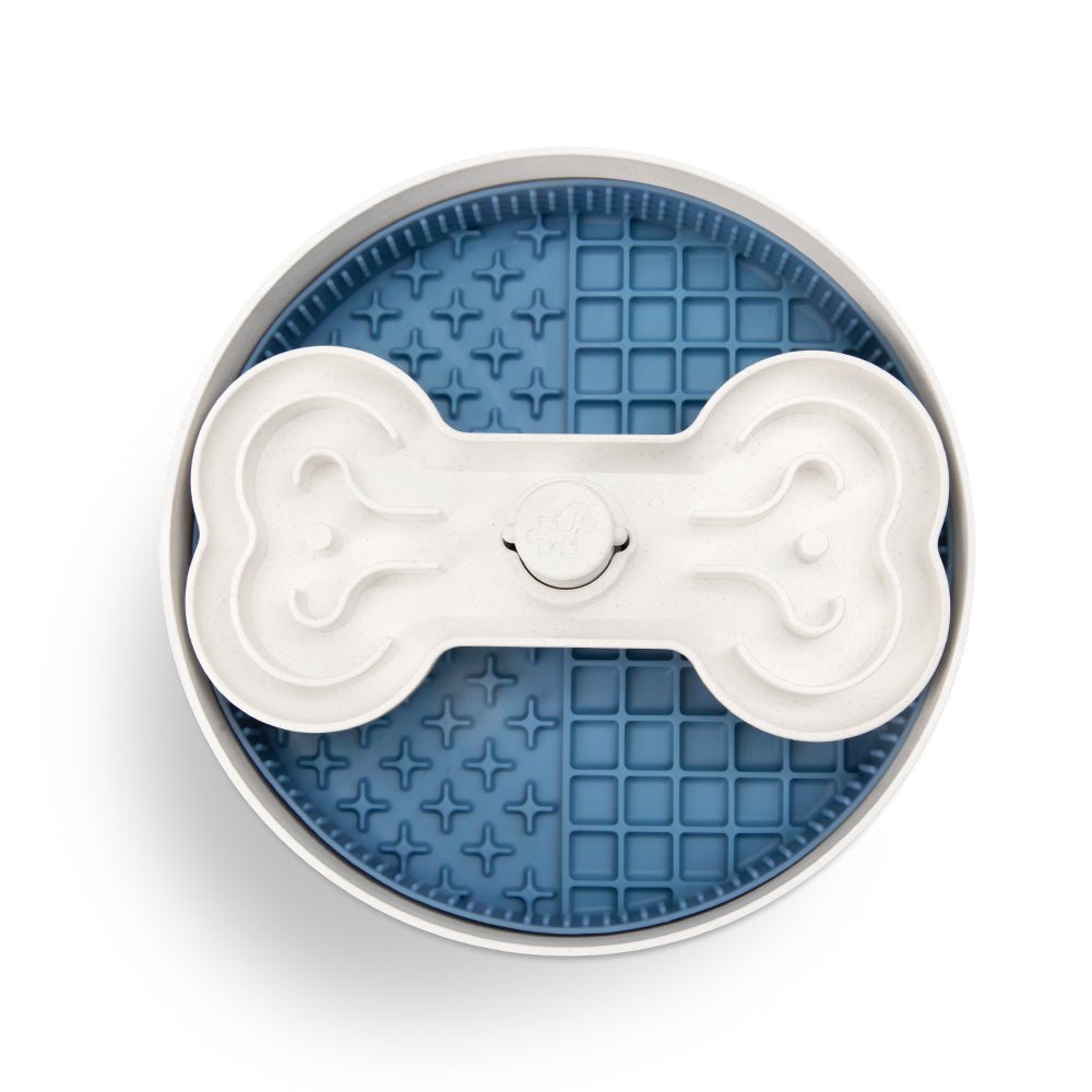 Puzzle Licker Maze - Triple Textures, Triple Fun (Blue) From PuzzleFeeder - Slower than a slow feeder