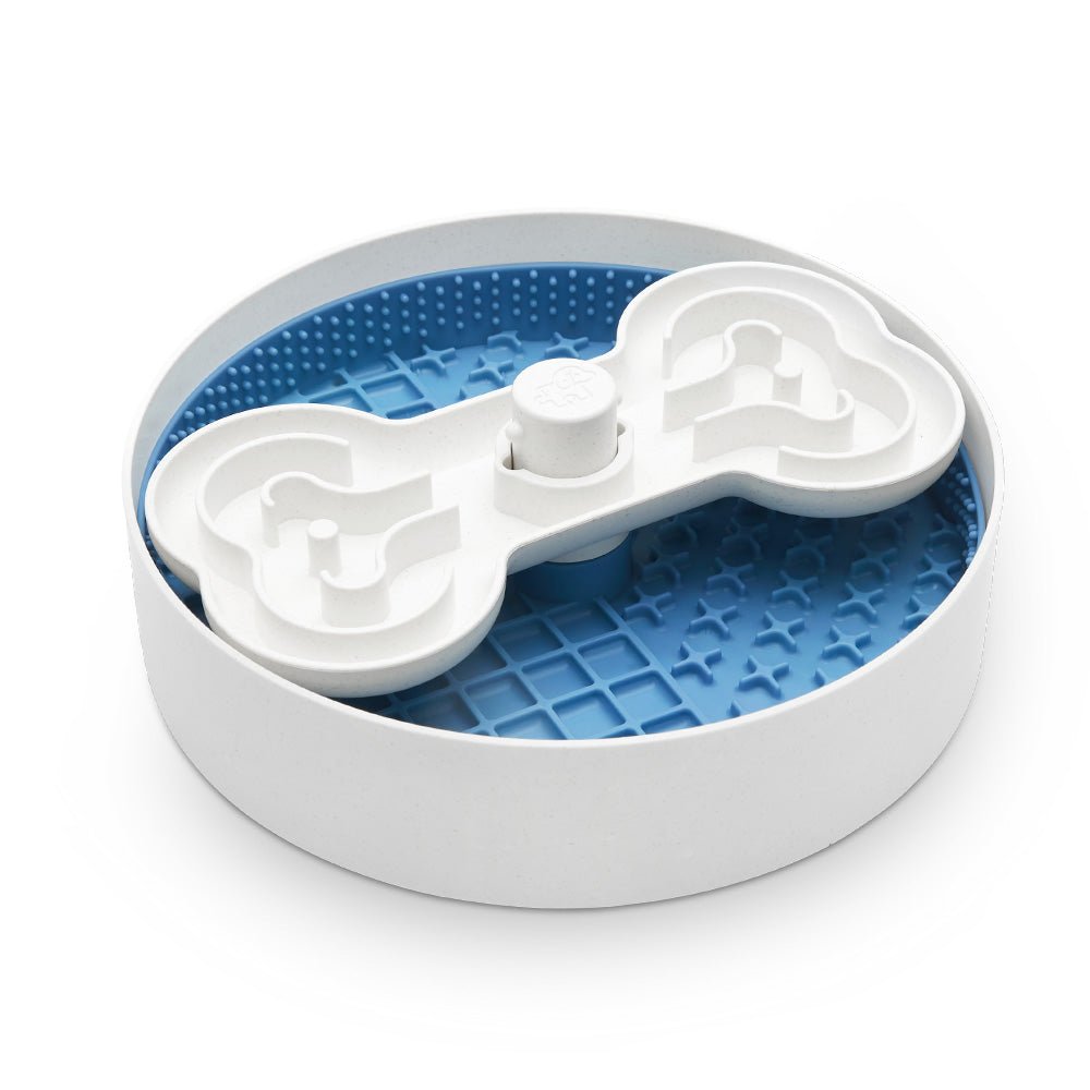 Puzzle Licker Maze - Triple Textures, Triple Fun (Blue) From PuzzleFeeder - Slower than a slow feeder