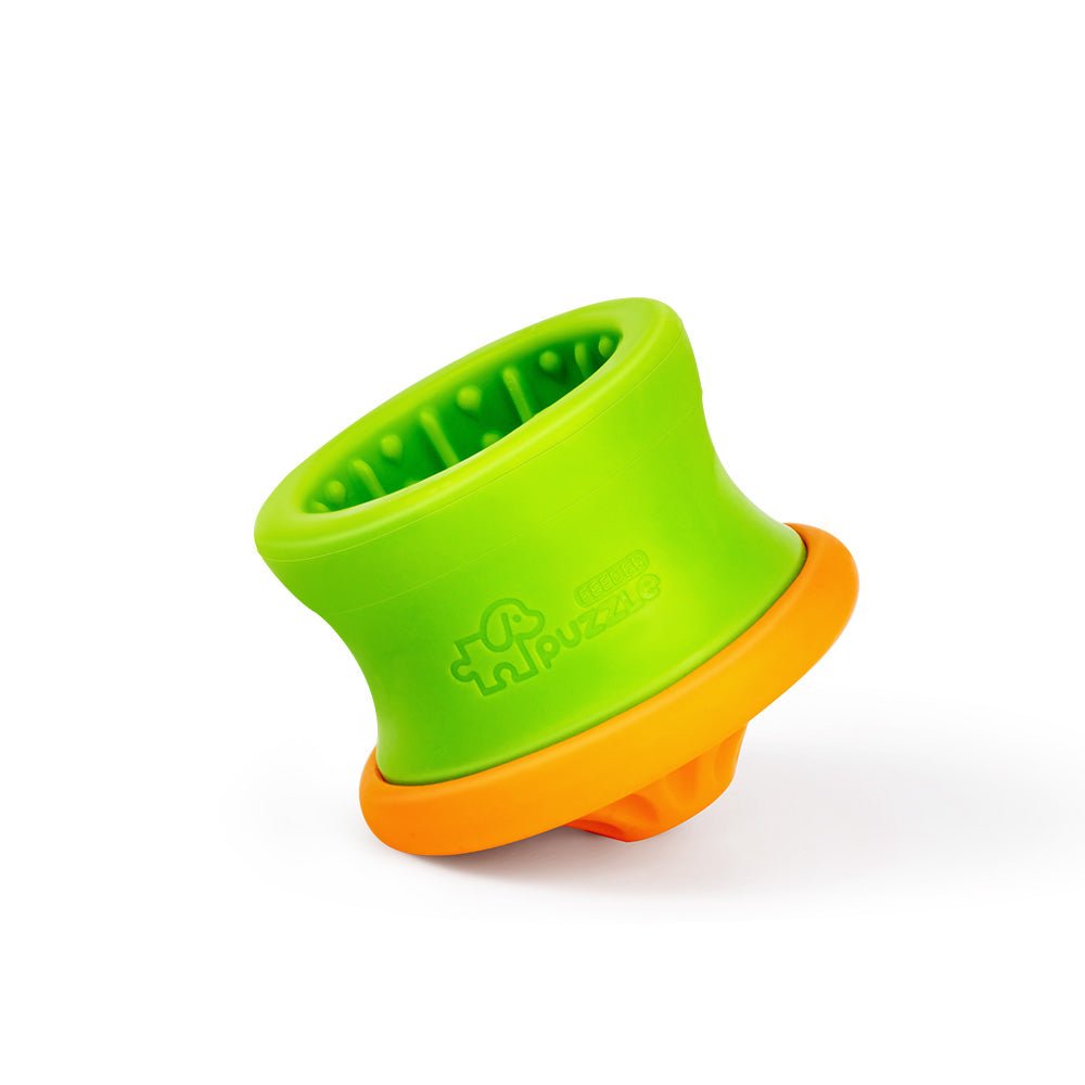 Dog Puzzle Tumbler M - Puzzle Feeder Enrichment Toy (for S/M Breeds) From PuzzleFeeder - Slower than a slow feeder