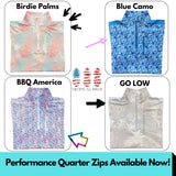 Blue Camo Quarter Zip from Tropical Bros