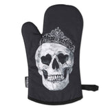 King & Queen Black Skull Oven Mitts And Potholder Set From Zapps Clothing
