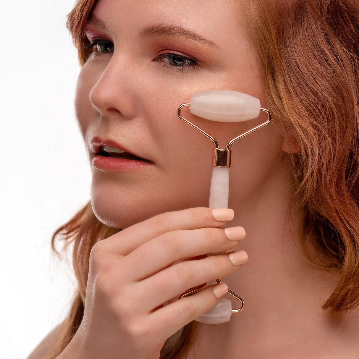 Genuine Rose Quartz Roller - Massage for Skin Tightening and Firming from Epilynx Skincare and Cosmetics