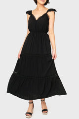 Strappy Crochet Inset Maxi Dress from Gibsonlook