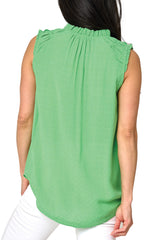 Sleeveless Smocked Yoke Blouse from Gibsonlook