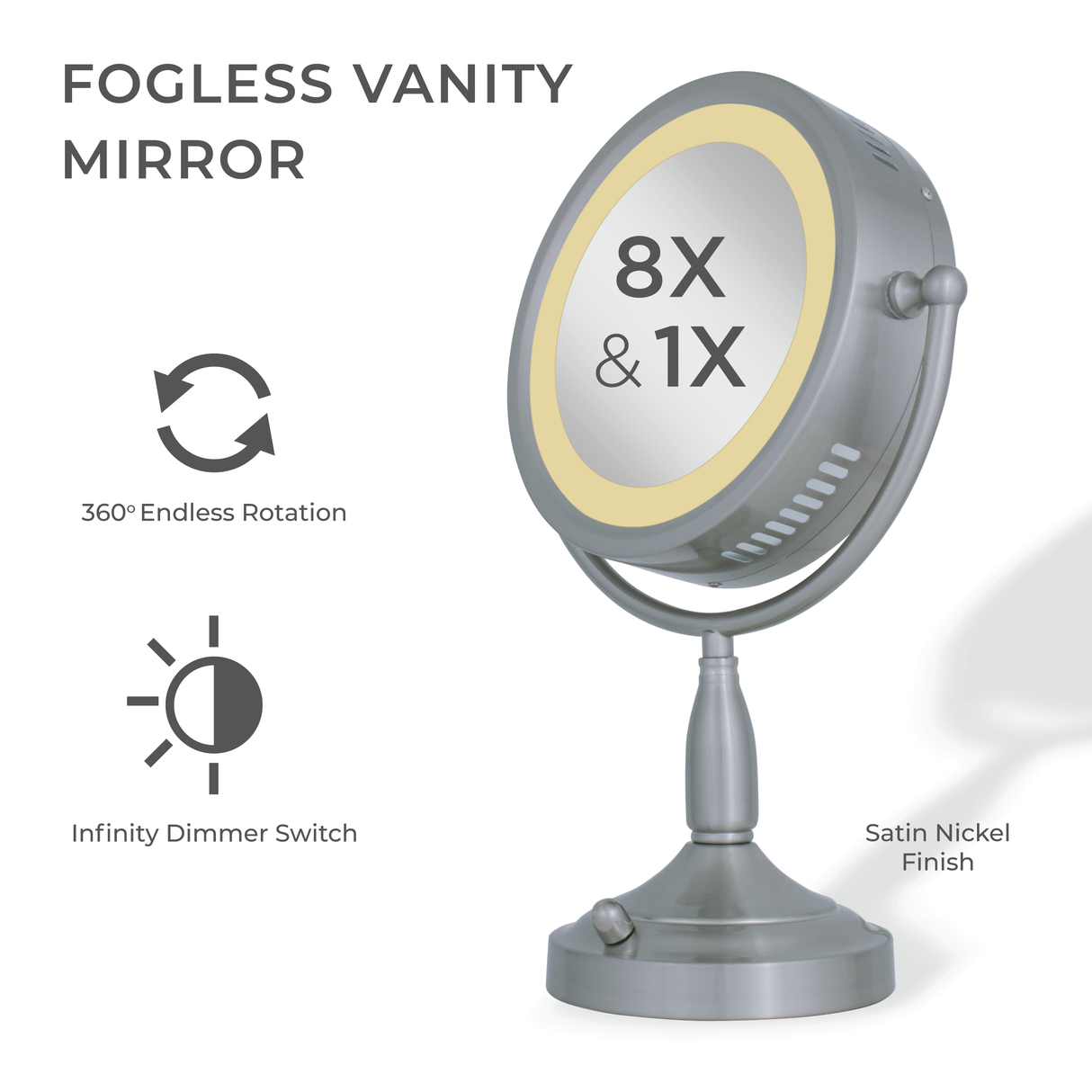 Lighted Makeup Mirror with Magnification from Zadro