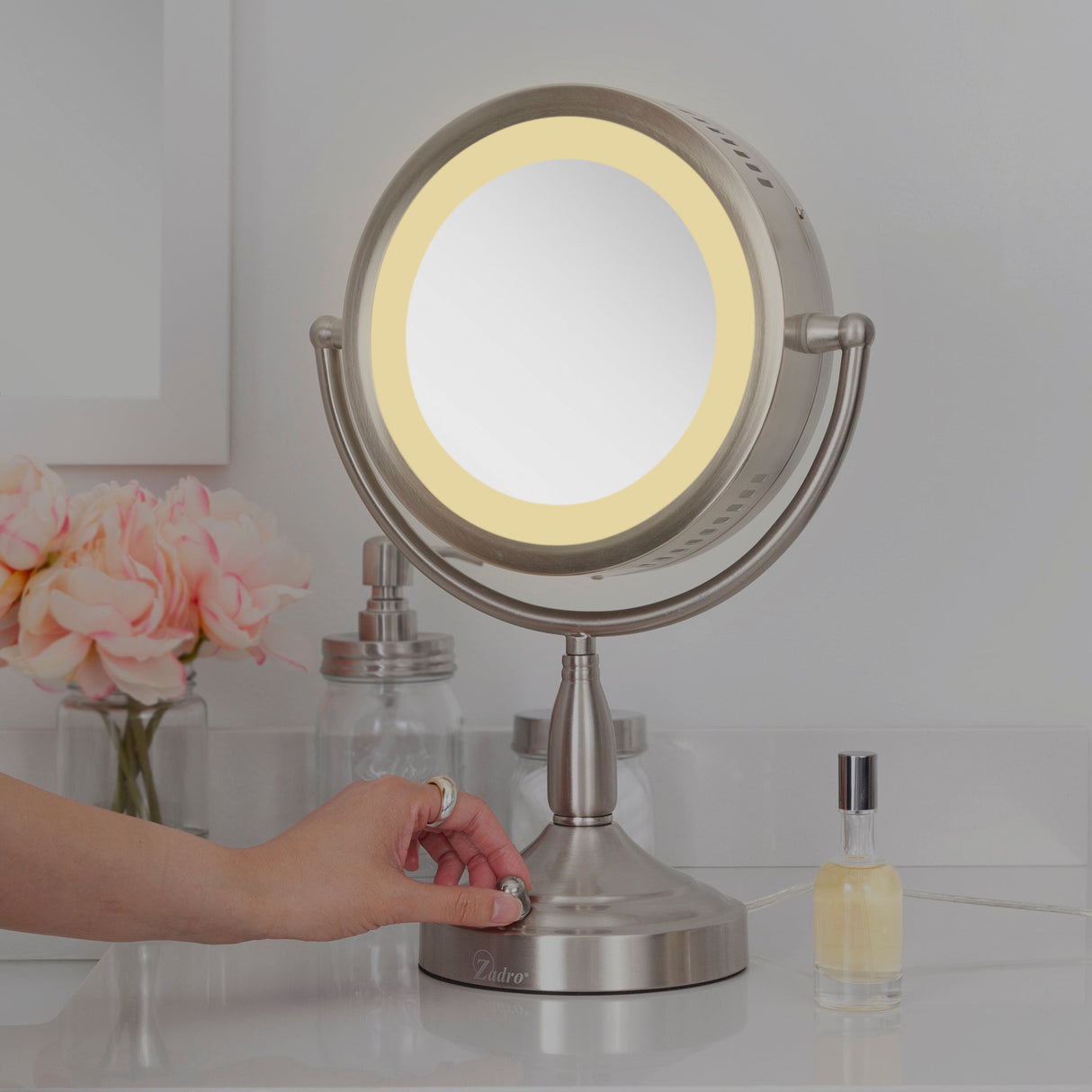 Lighted Makeup Mirror with Magnification from Zadro
