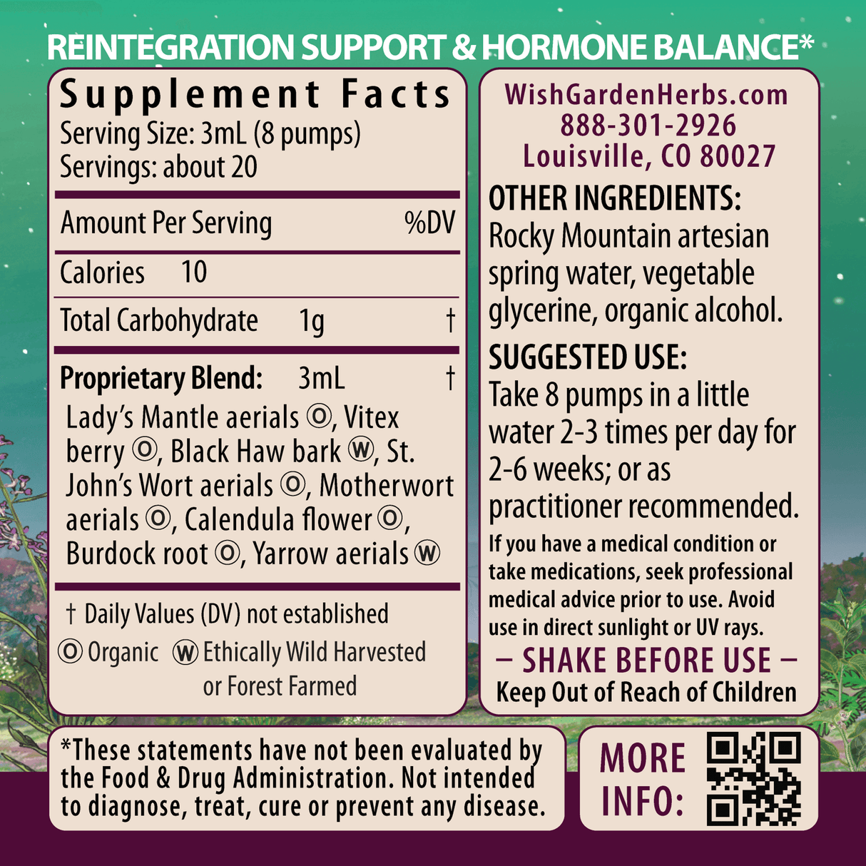 ReBalance After Birth Hormonal from WishGarden Herbs
