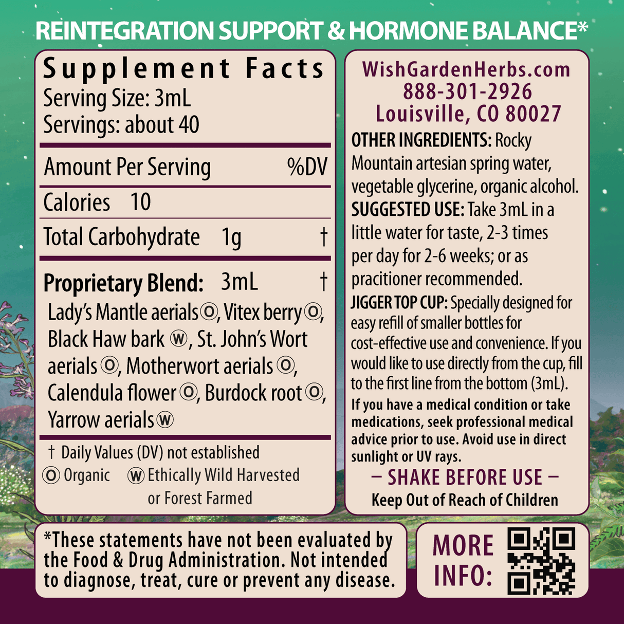 ReBalance After Birth Hormonal from WishGarden Herbs
