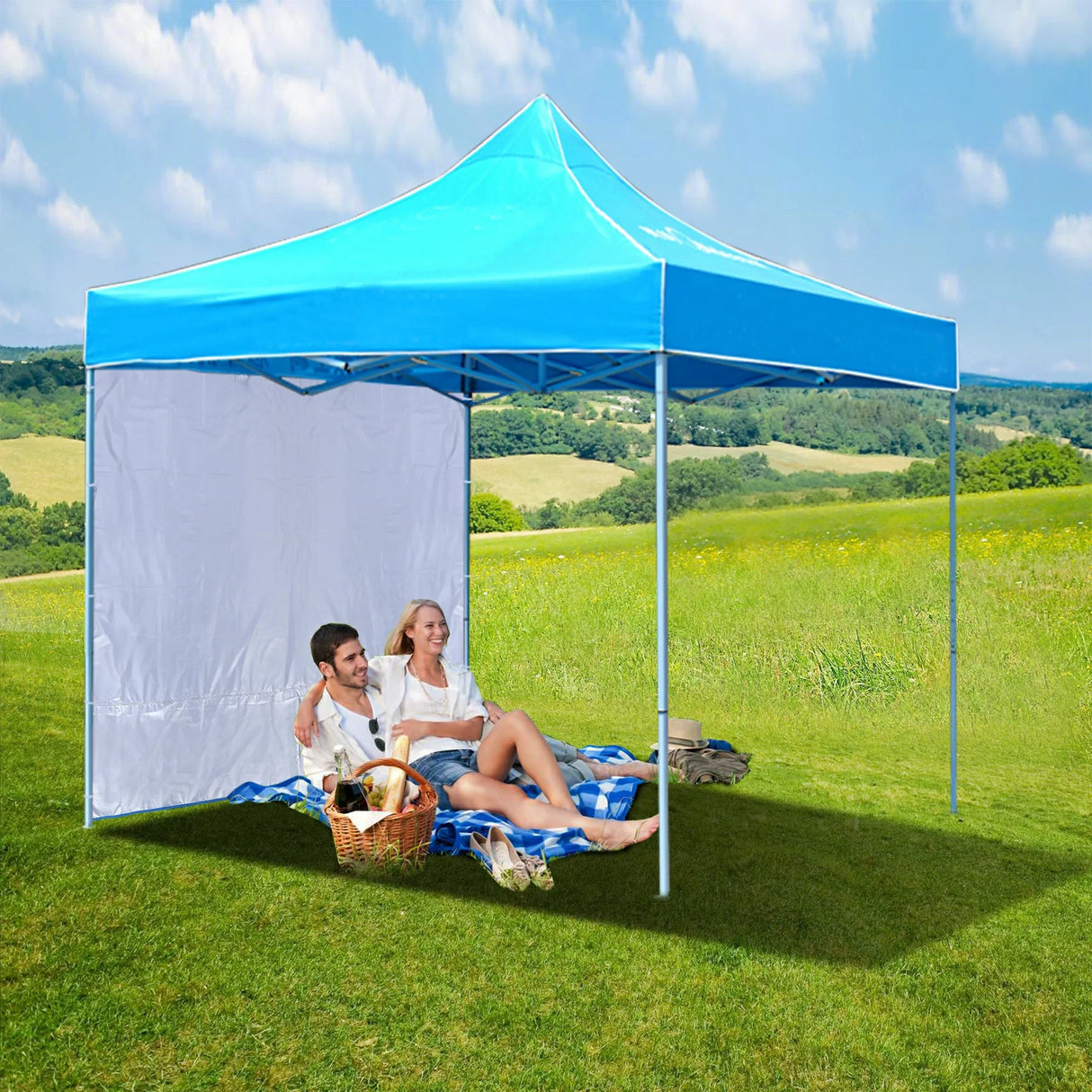 Instant Canopy 10x6.2ft Sidewall for 10x10ft Pop Up Canopy From Redcamp