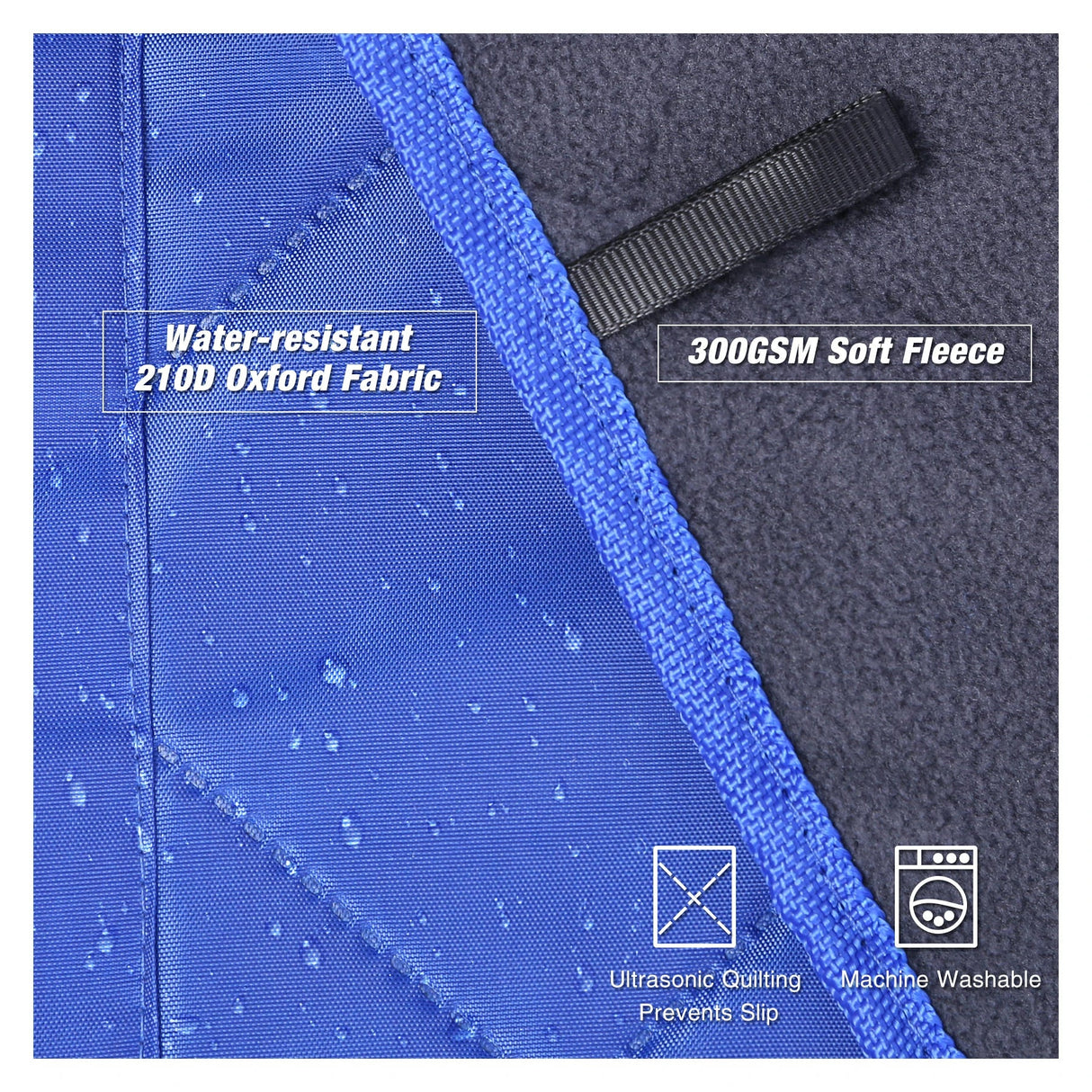 Outdoor Waterproof Blanket with Warm Fleece From Redcamp