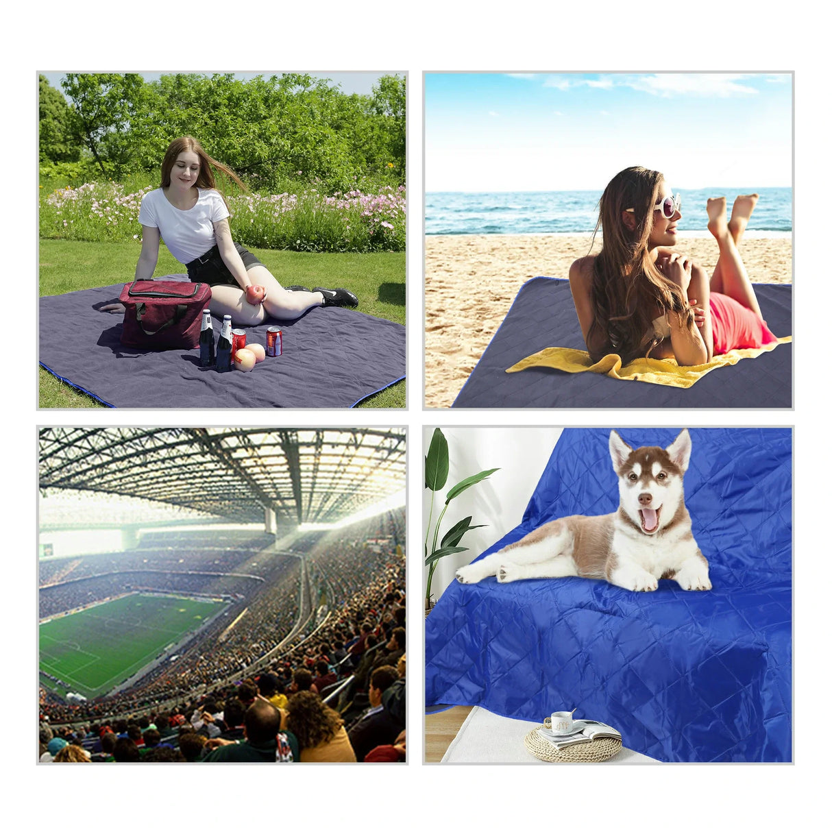 Outdoor Waterproof Blanket with Warm Fleece From Redcamp