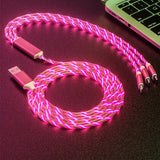 6 foot 3-in-1 Light Up Cable - Pack of 12 from Mila Lifestyle Accessories