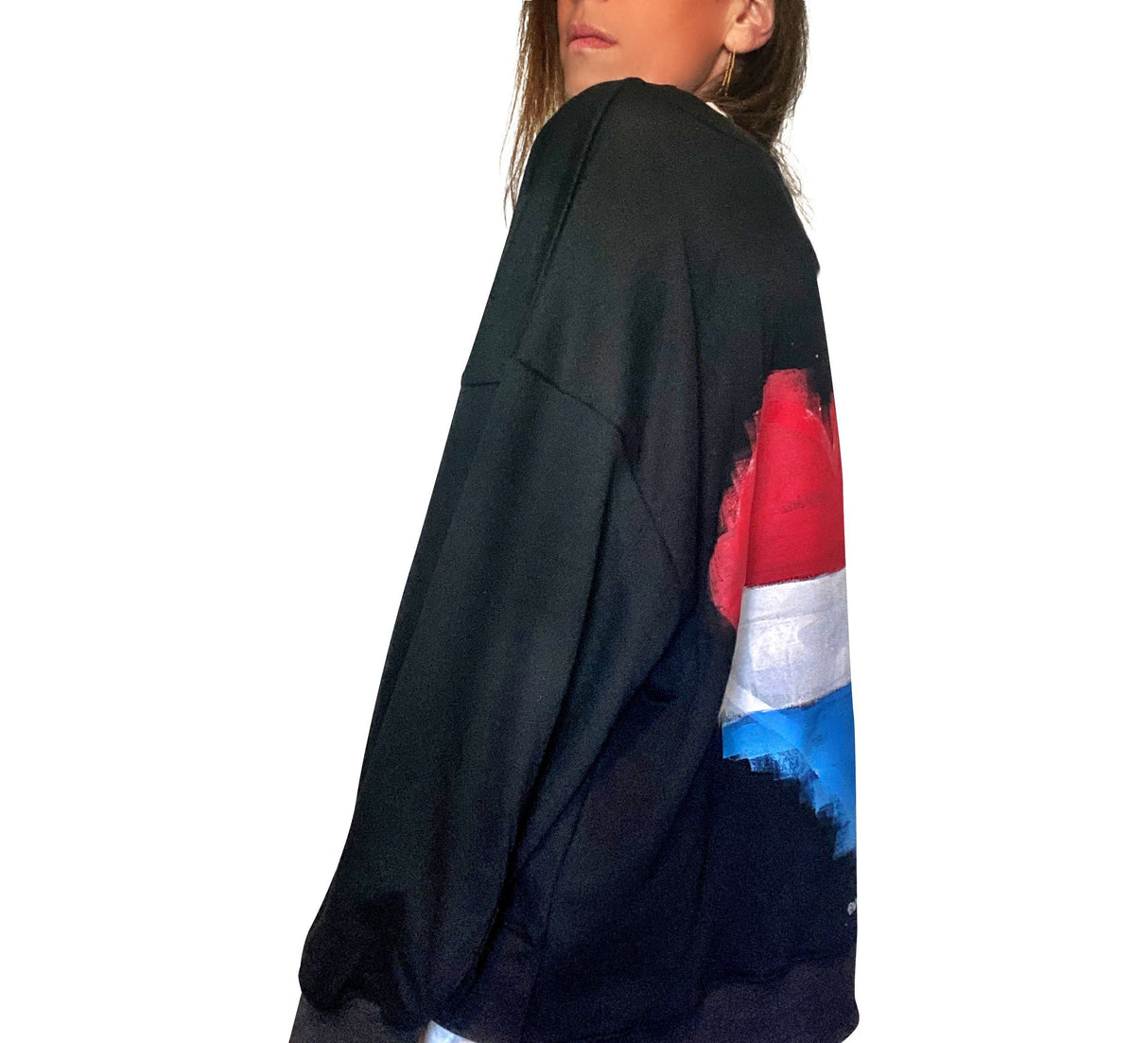 'RED, WHITE & BLUE LOVE' PAINTED SWEATSHIRT from Wren + Glory