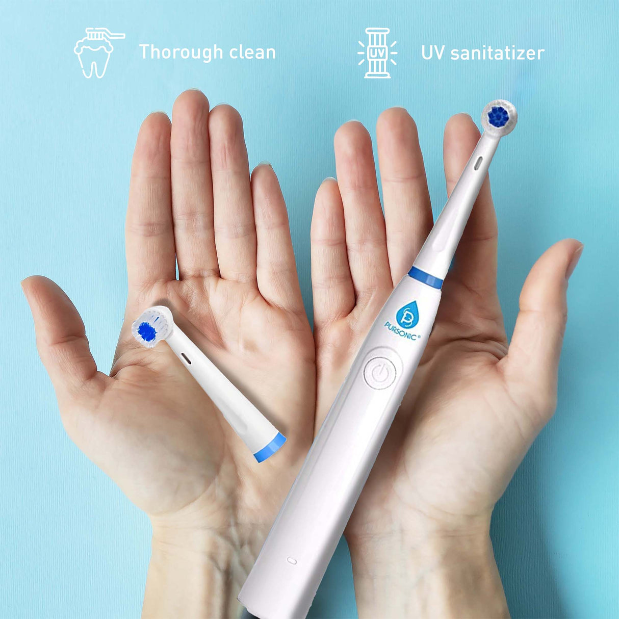 Power Rechargeable Electric Toothbrush With UV Sanitizing Function from Pursonic